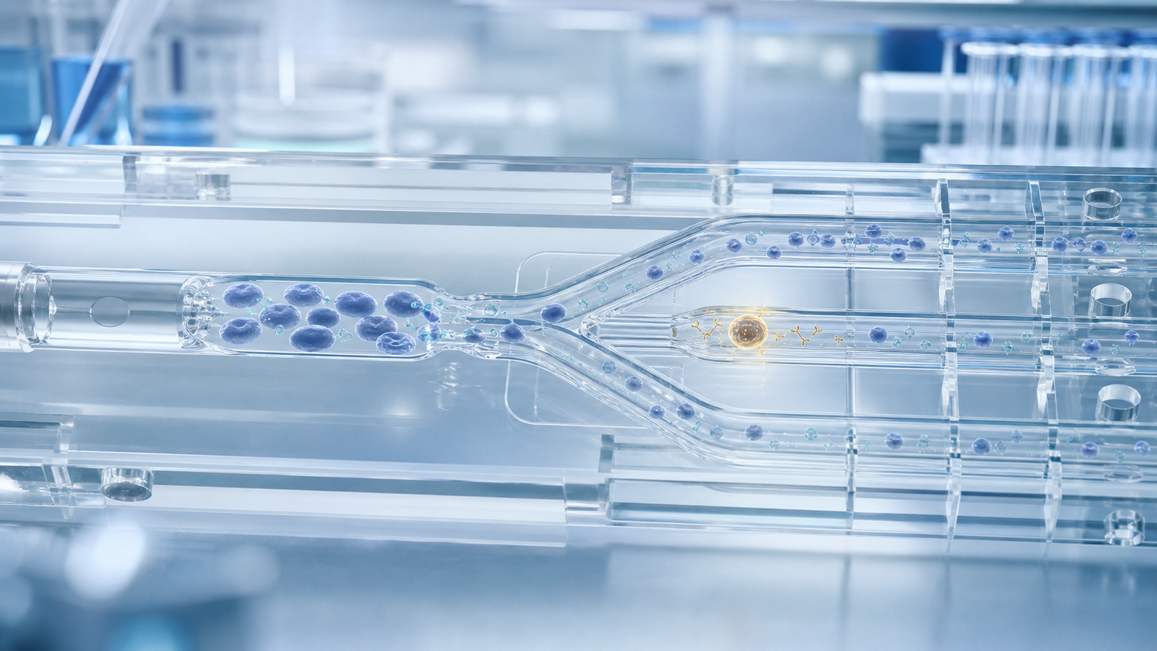 Microfluidic diagnostic cartridge isolating a biomarker-positive cell from a patient sample
